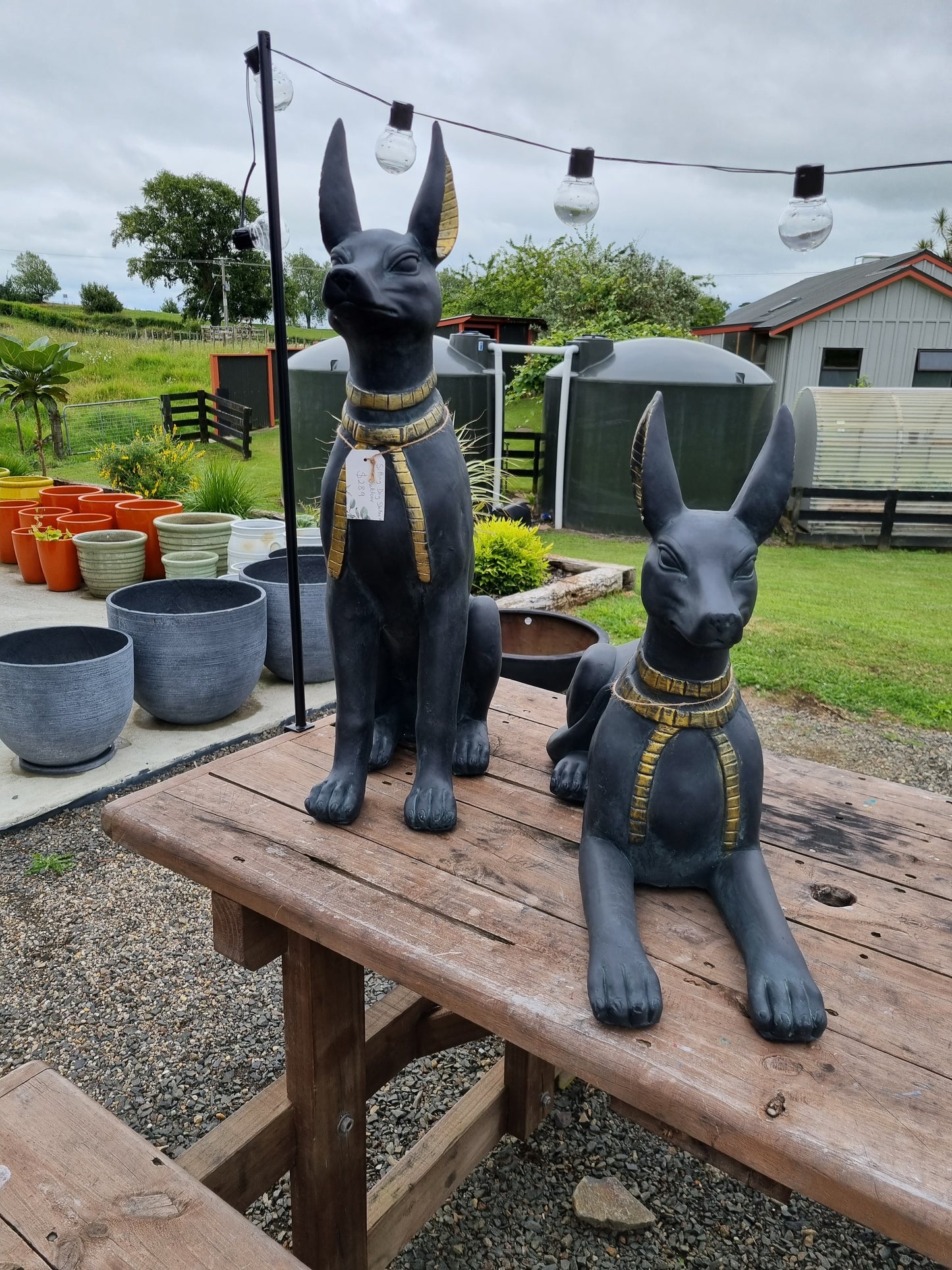 Laying Dog Statue - Outdoor