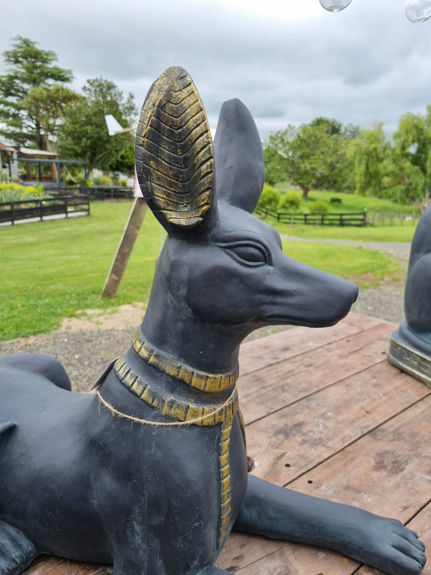 Laying Dog Statue - Outdoor