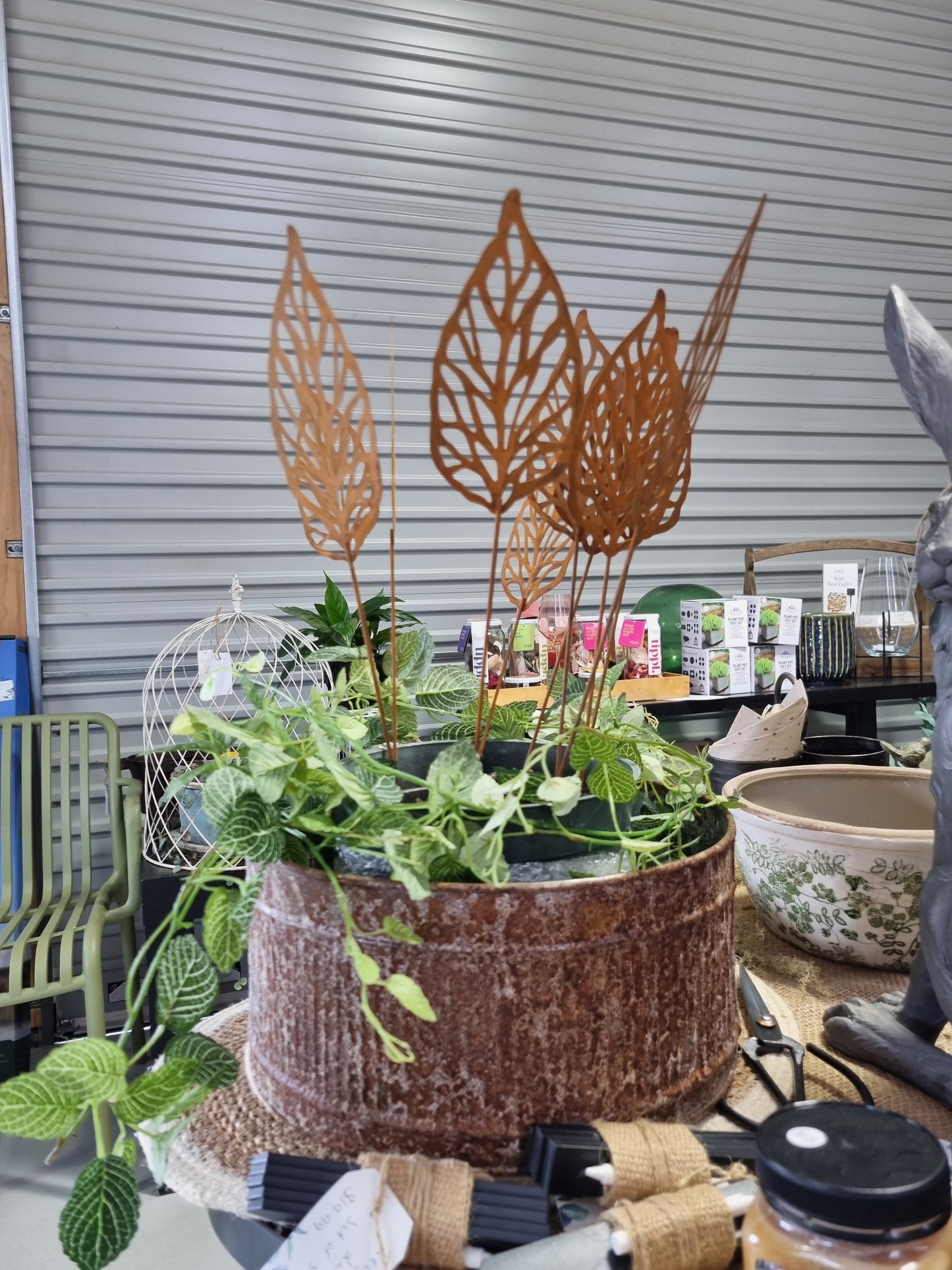 Rustic Palm Leaf Stake - Small