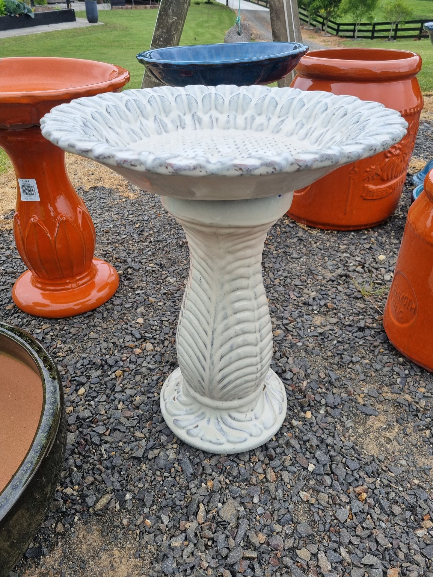 Sunflower Bird Bath - Cream