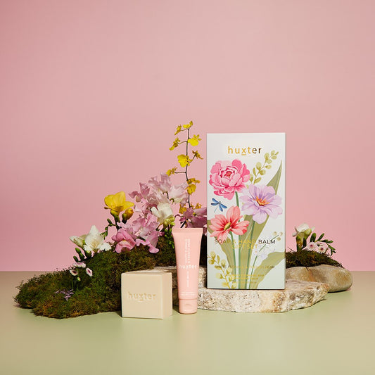 Huxter Soap & Hand Balm Gift Set - Petal Garden Collection