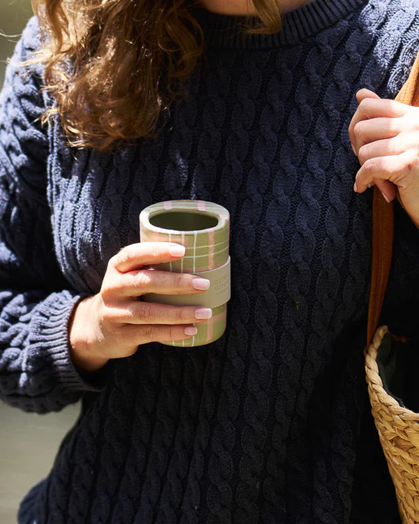 Sage and Blush Travel Mug - Robert Gordon Pottery