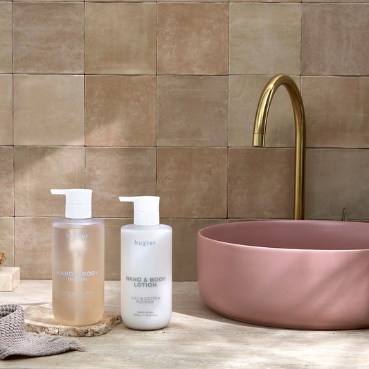 Huxter Hand & Body Wash - Lily & Cotton Flower 500mls