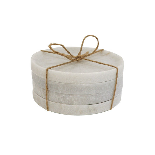 Marble Coasters - White