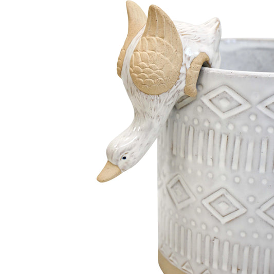 Pot Rim Goose - White
