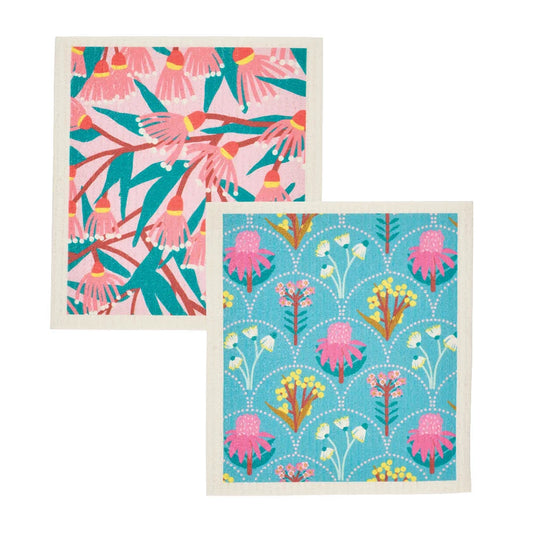 Swedish Style Dish Cloths S/2 - Blossom