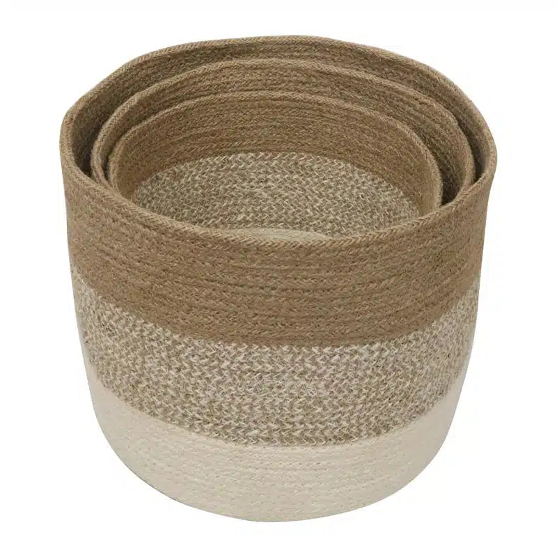 Jute Baskets - Natural & White