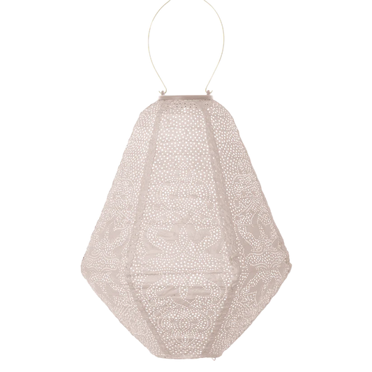 Lumiz Solar Lantern - Can 30cm Soft Blush Marrakesh
