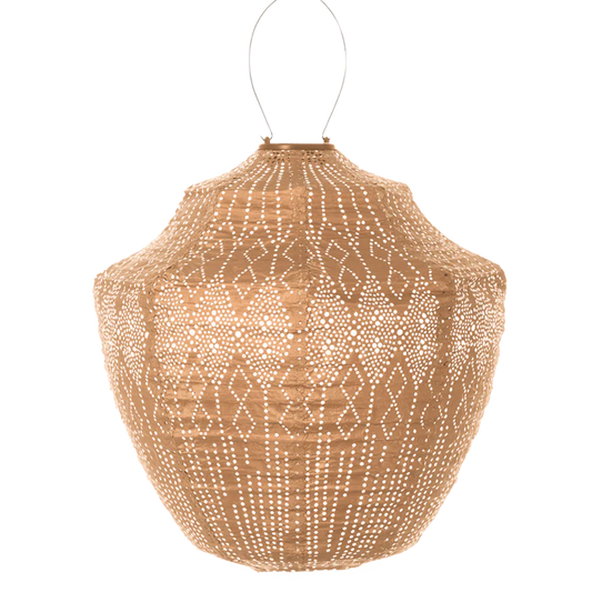 Lumiz Solar Lantern - Crown 40cm Apricot