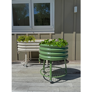 Rico Patio Planter Oval Forest Cream 123cm