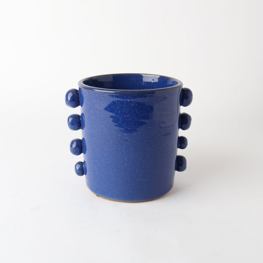 Terracotta Ball Planter - Blue