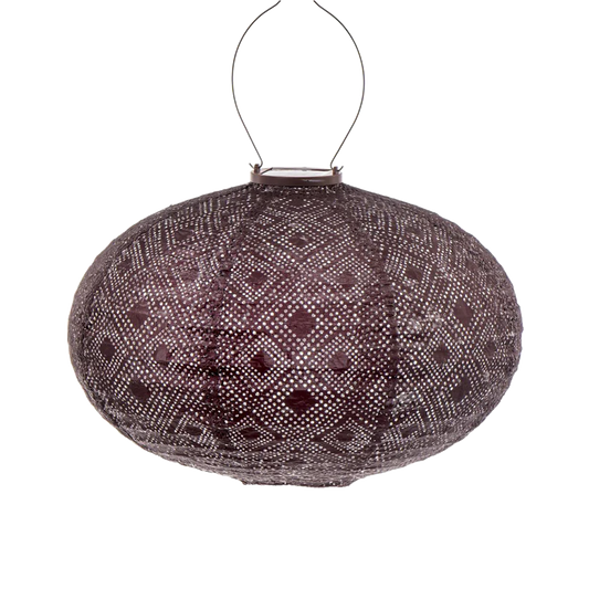 Lumiz Solar Lantern - Oval 40cm Plum Mosaic