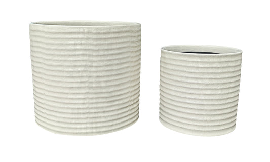 Owen Cylinder Pots - White
