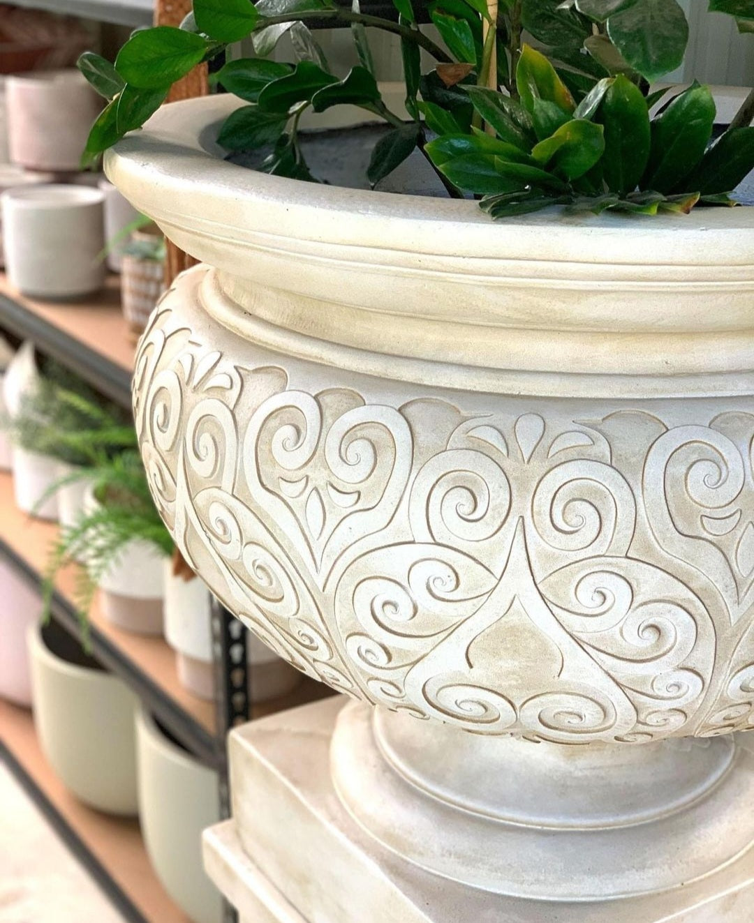 Renaissance Urn and Pedestal - Sandstone