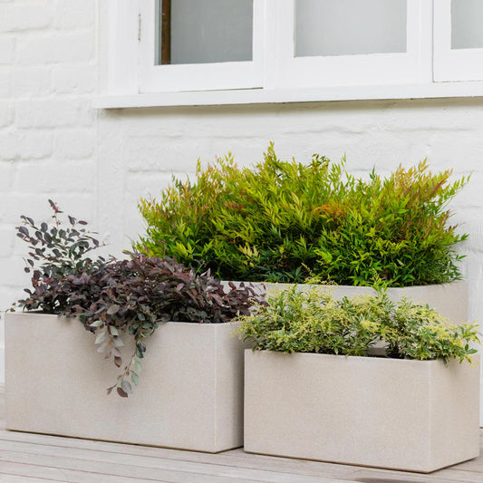 Vellum Planter Troughs - Beige
