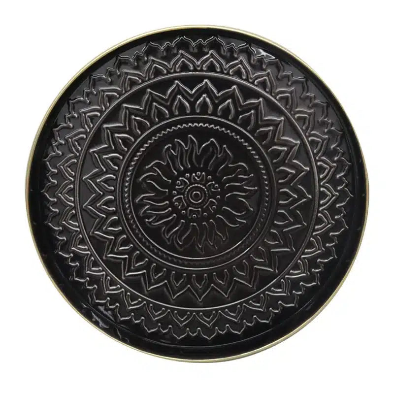 Aztec Metal Trays - Black