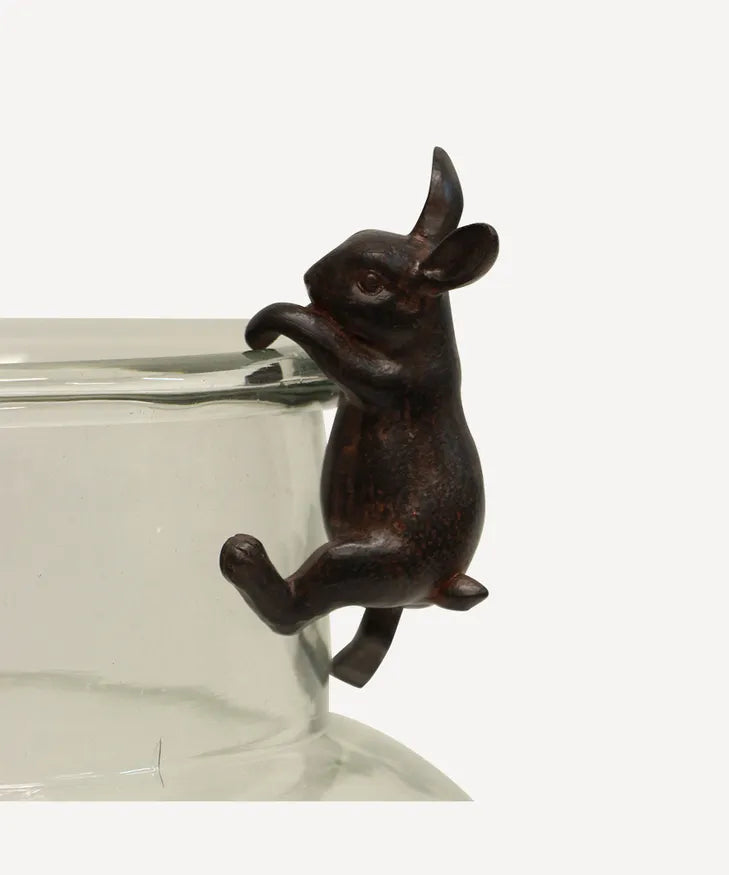 Rabbit Pot Ornament - Dark Brown