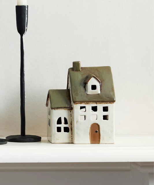 Alsace Tea Light Chapel Olive Green