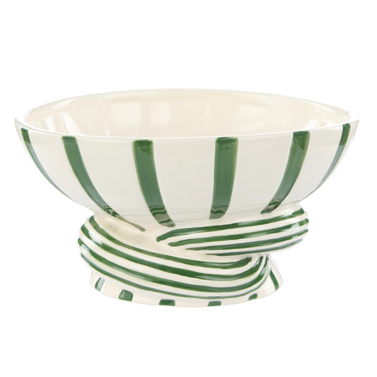 Emporium Lulu Collection Twist Stripe Bowl Green