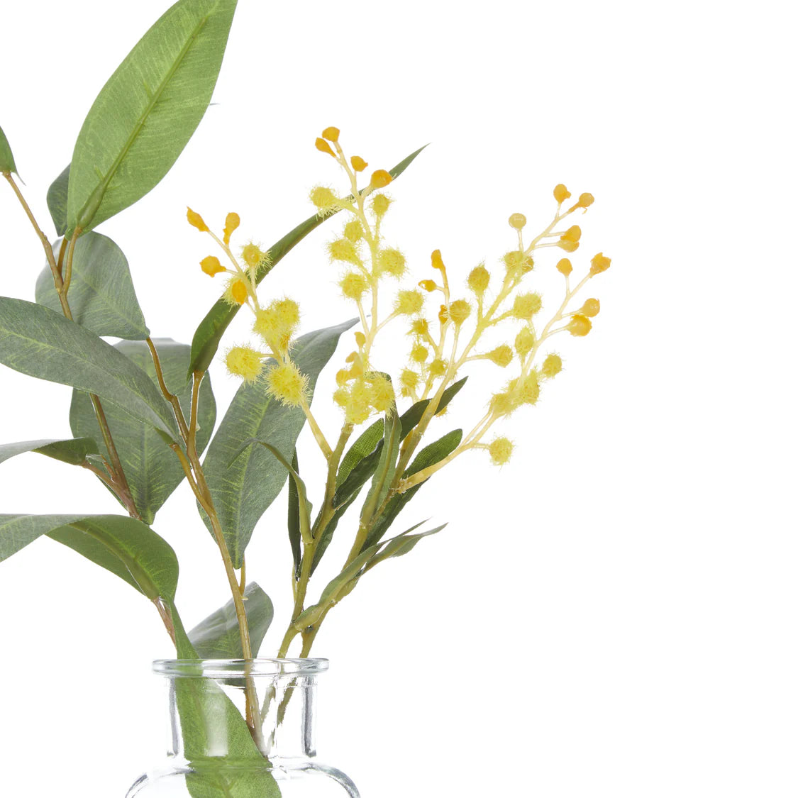 Faux Eucalyptus Wattle Mix in Bottle - Assorted