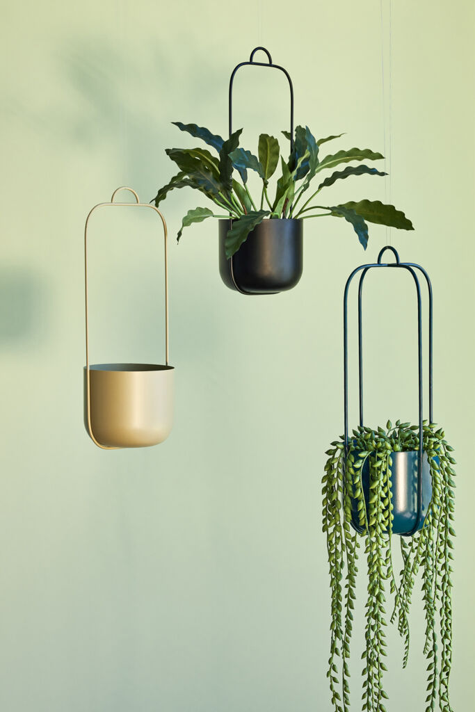 Lotus Hanging Planters - Black