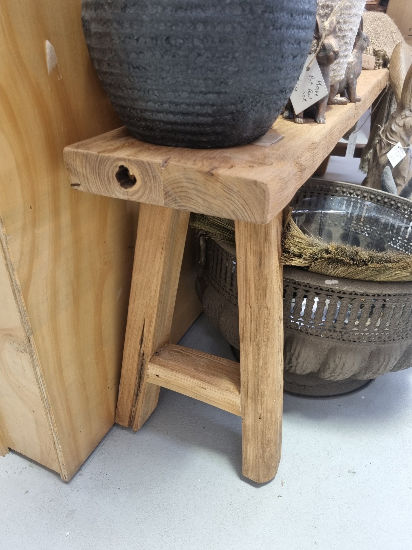 Rustic Joel Natural Bench Seat