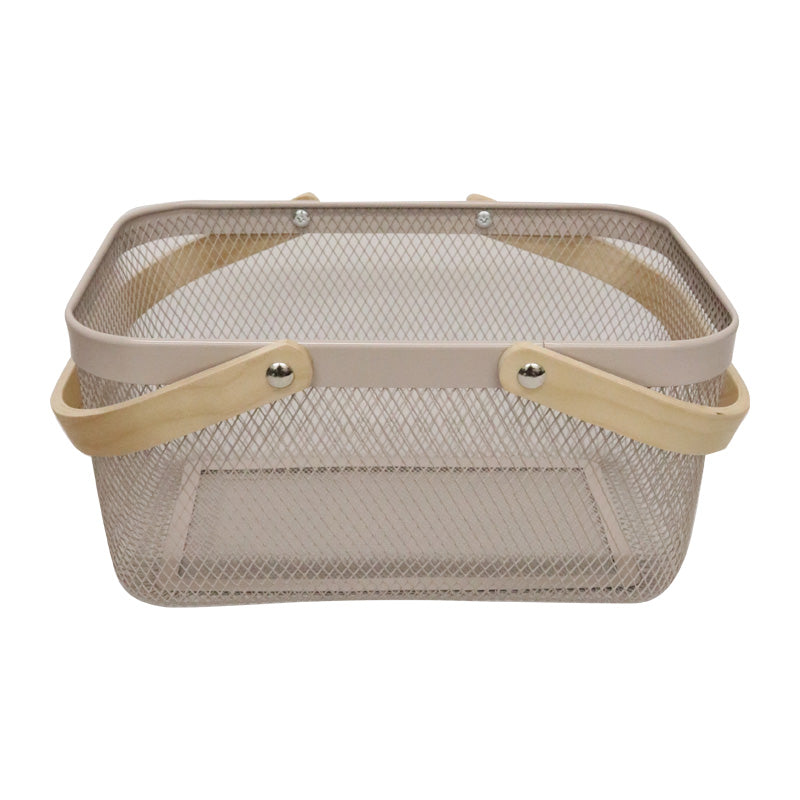 Mesh Harvest Basket with Handles - Nude