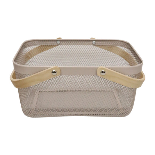 Mesh Harvest Basket with Handles - Nude