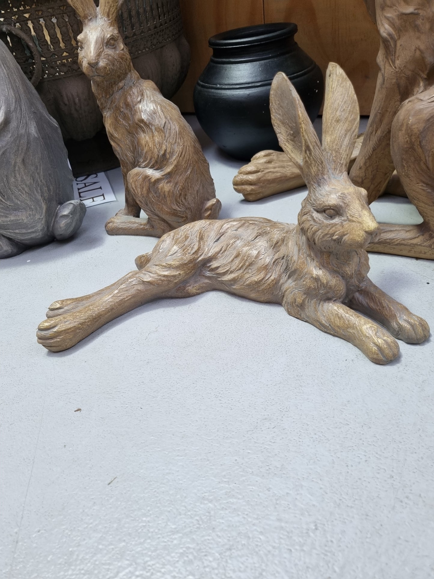 Junior Laying Country Hare - Earth