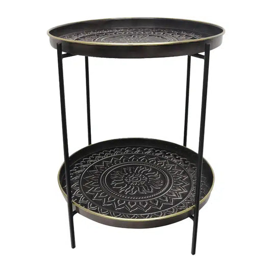 Aztec Side Table - Black