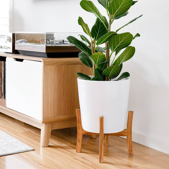 SUPERDEAL Jayda Planters with Stand - White