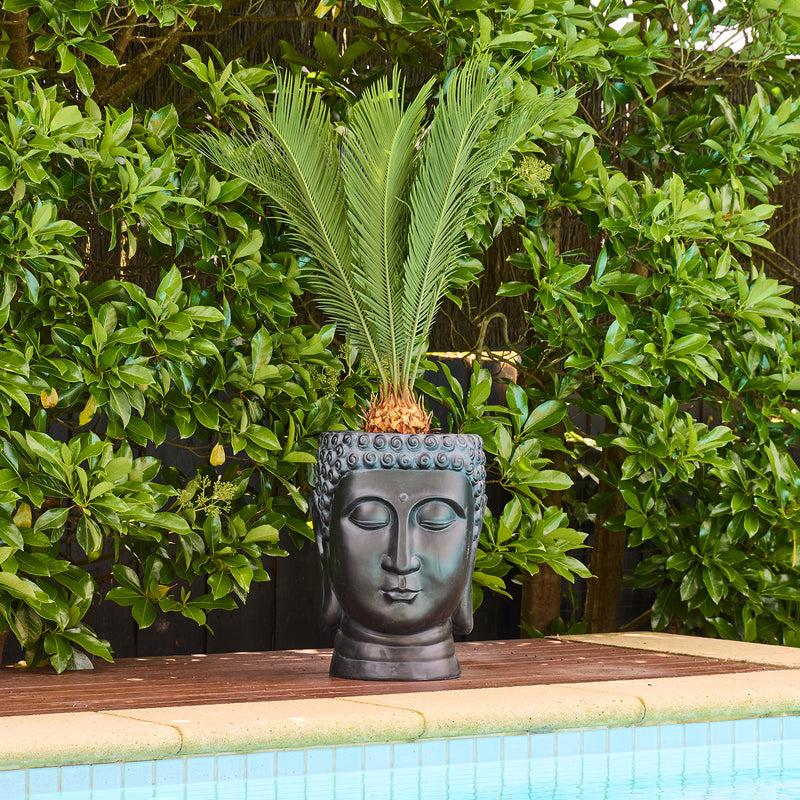 Balinese Buddha Planter - Black
