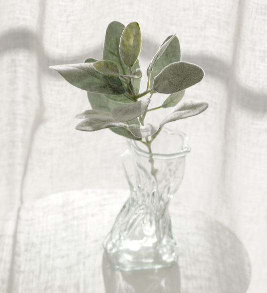 Faux Lambs Ears Short Stem