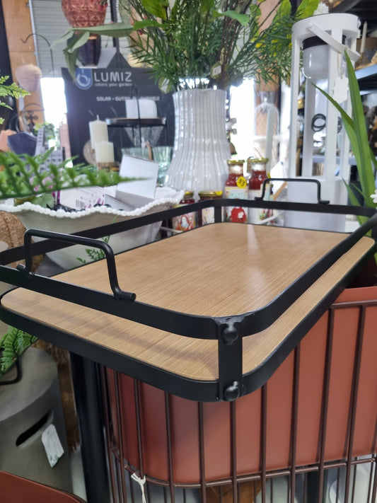 Maytime Steel and Wood Tray