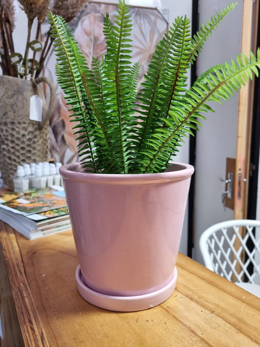 Kaba Pot and Saucer - Blush Pink