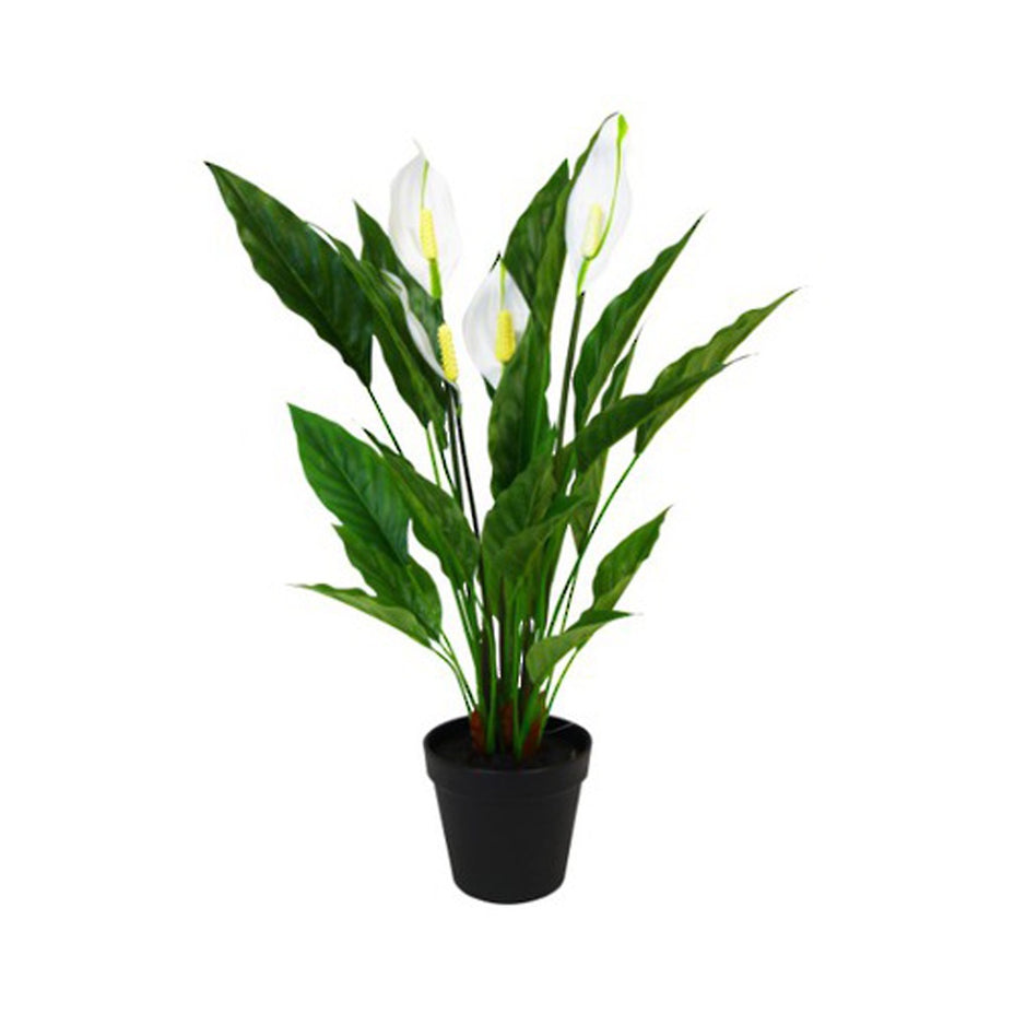 Faux Potted Spathiphyllum Bush