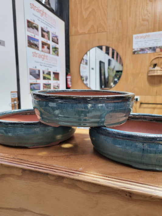 Bonsai Blue/Green Dish 23cm