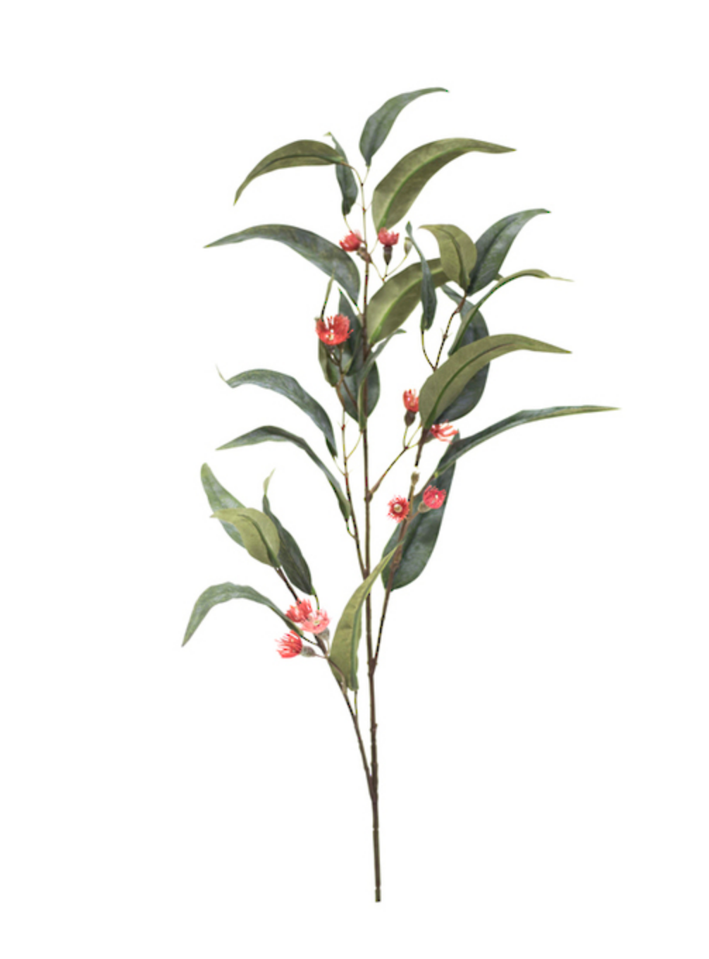 Faux Flowering Eucalyptus Spray 96cm