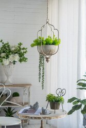 Pearly - Metal Hanging Planter
