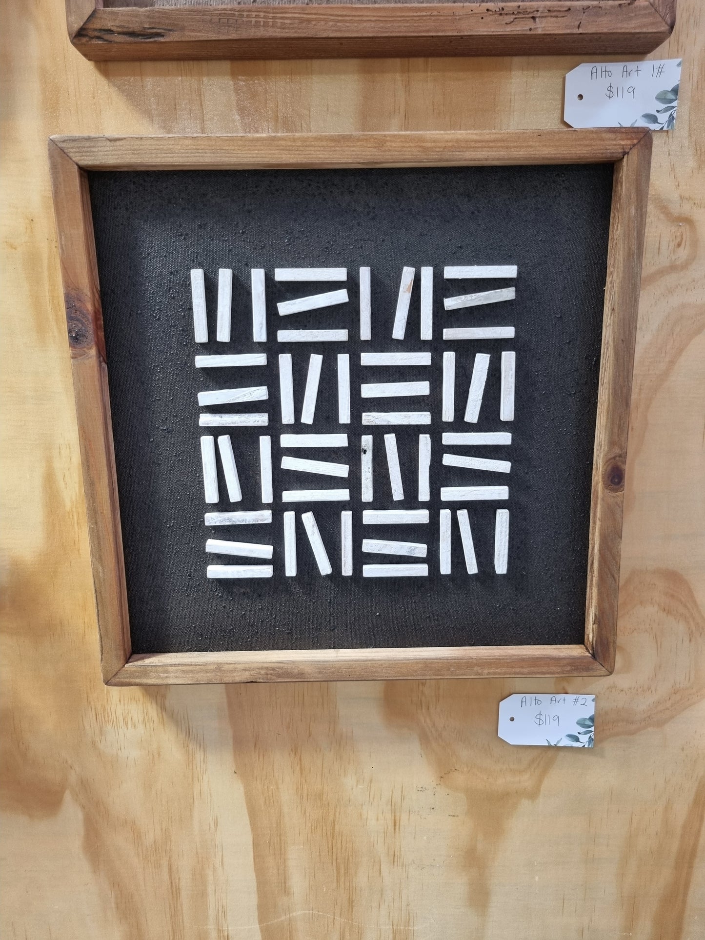 Alto Wall Art Small Square - Black White Grid