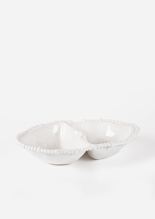 Melamine Pearl Double Serving Bowl