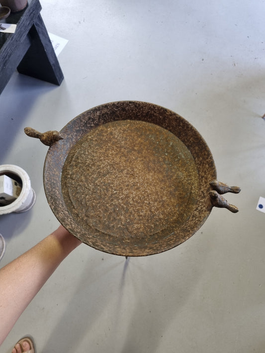 Rustic Metal Bird Plate Stake