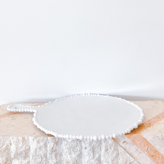 Melamine Pearl Round Platter with Handle