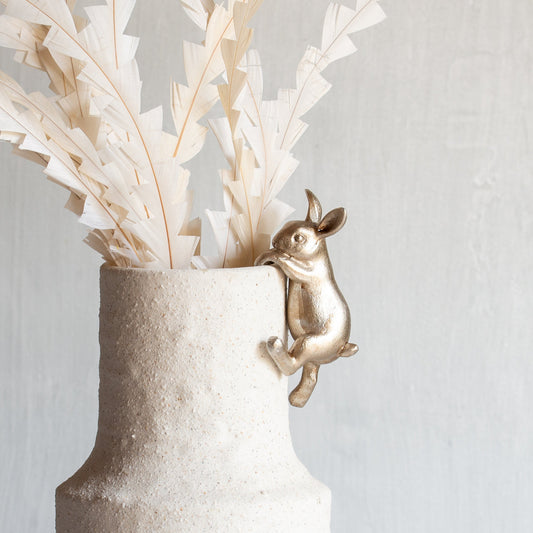 Rabbit Pot Ornament - Nickle