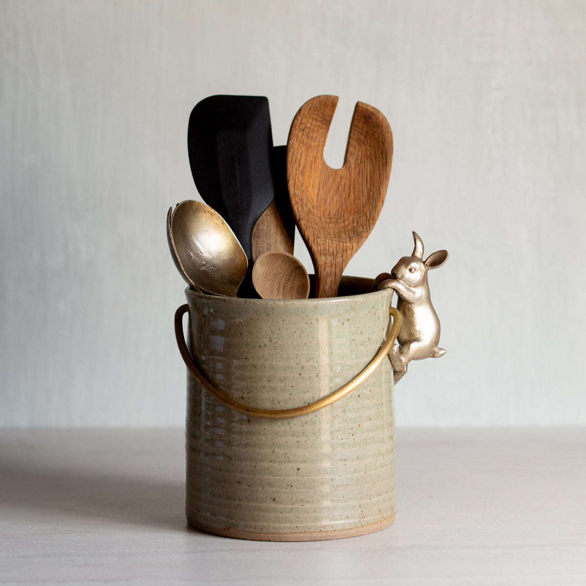Rabbit Pot Ornament - Nickle