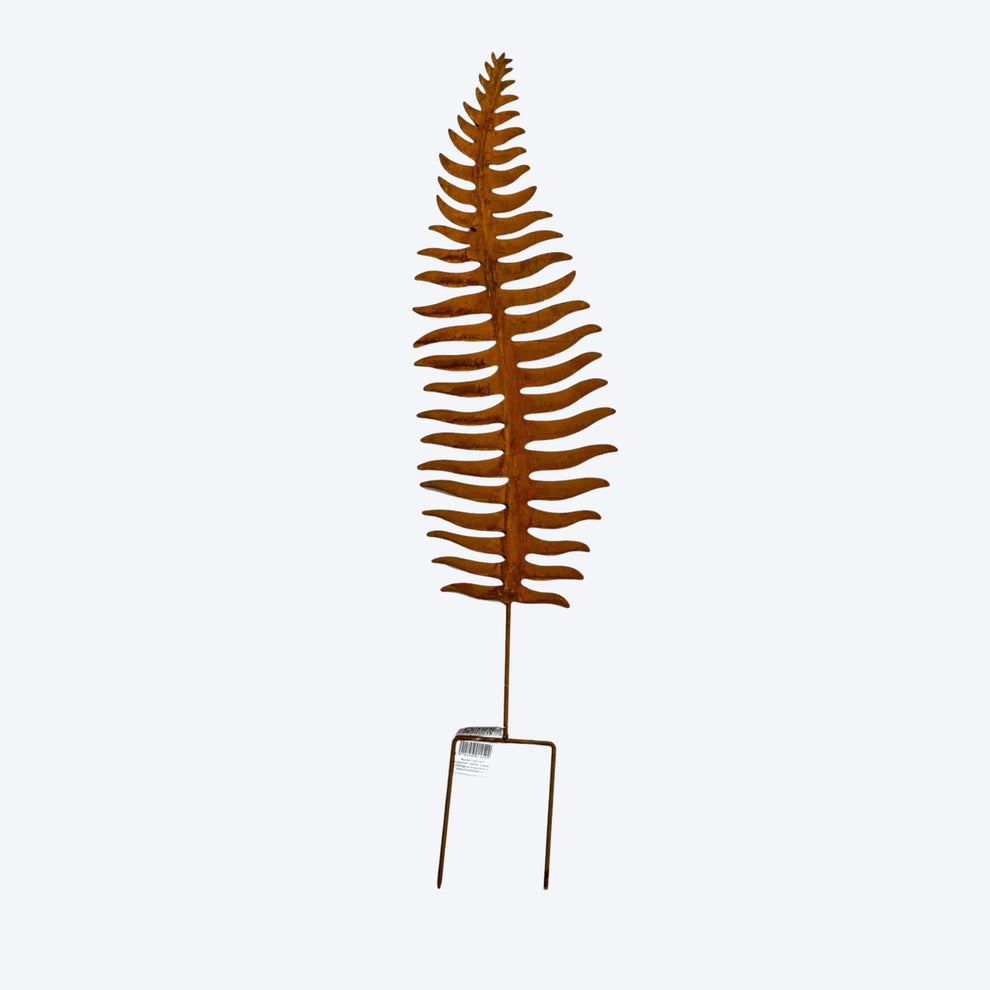 Rust Fern Garden Stake