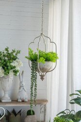 Pearly - Metal Hanging Planter