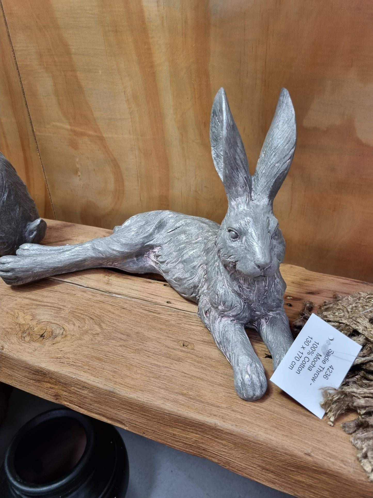 Junior Laying Country Hare - Grey