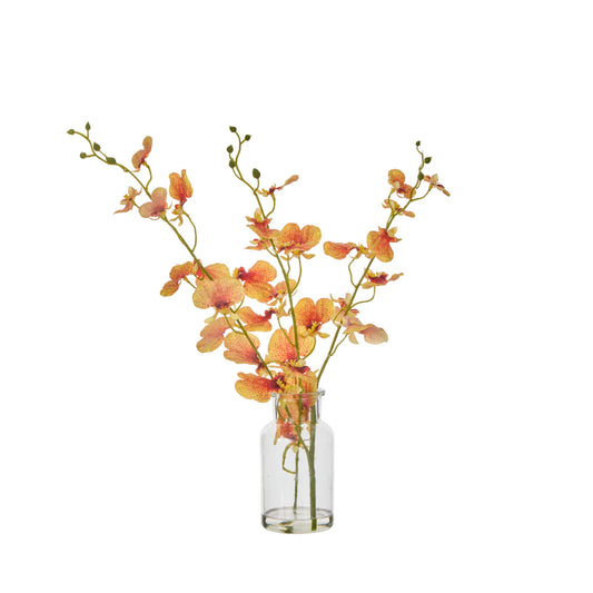 Faux Dancing Orchid in Vase