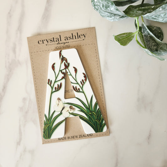 NZ Floral House Number - A